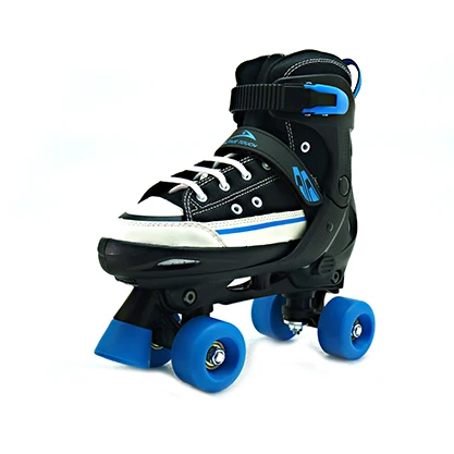  HS-Q001 New High Quality Professional Canvas Four 4 Roller Blade Wheels Inline skate Shoes Quad