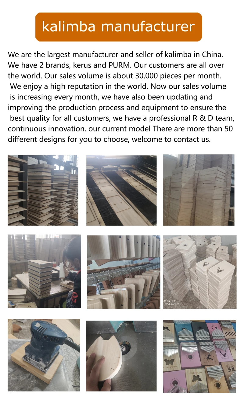 Factory wholesale portable thumb piano 17 keys kalimba Mahogany Finger Piano Musical Instruments