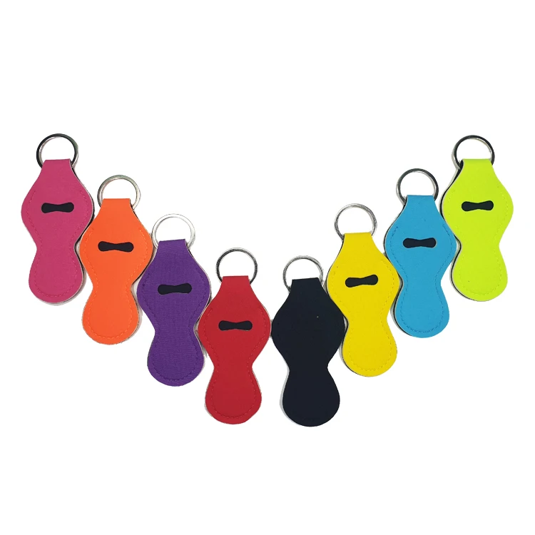 Wholesale Hot Selling Blank Neoprene Chapstick Holder Keychain