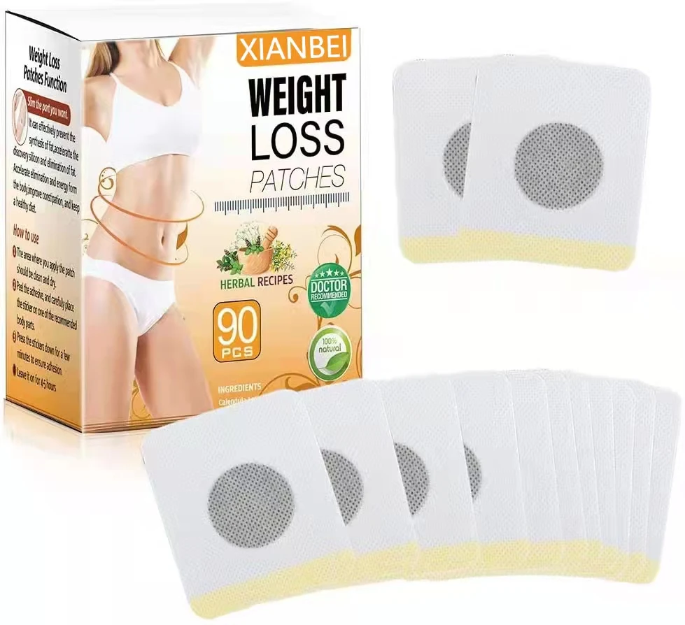 Free Samples Natural Herbs Effective Belly Navel Slim Patch For Weight Loss