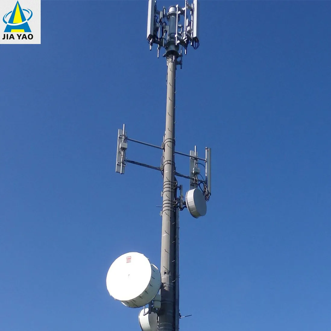 60m 45m 30m steel pipes tubular iron bts cellular telecommunication antennas roof tower monopod