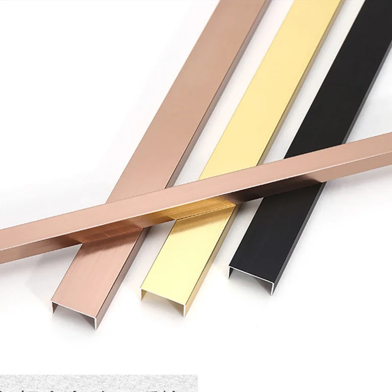 Современные Металлические Строительные Декоративные аксессуары алюминиевые U-образные обрезные переходные полосы