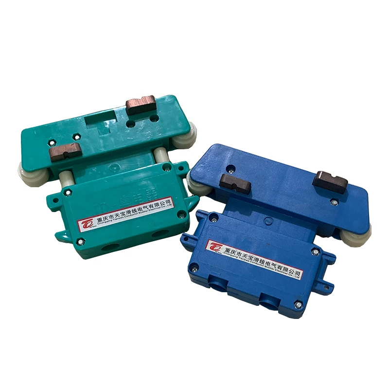 Insulated conductor rail system current collector for cranes