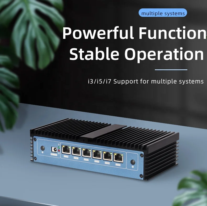 Intel Core i3 i5 i7 6 LAN minipc RAM ddr4 Office Public Firewall Pfsense Personal mini pc Computer with Win 11 Linux