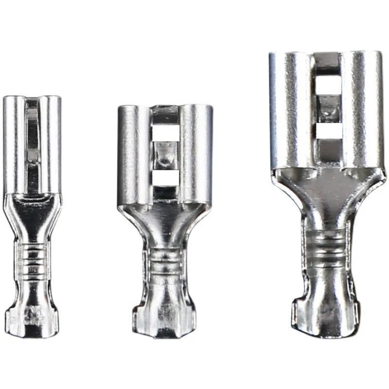Холоднопрессованные клеммы с пружинной лопаткой 2,8 4,8 6,3 холоднопрессованный штепсельный Тип 110 187 250 обжимной соединитель для проводки