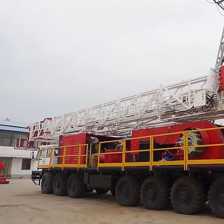 engineering drill rig equipment workover rig 550hp oil well service workover rig