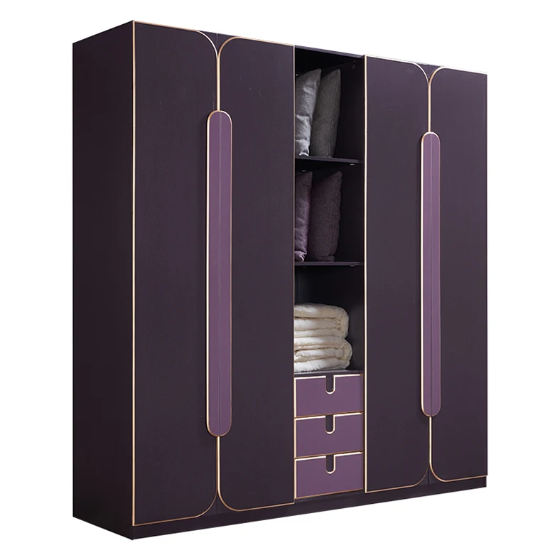 
Good Quality Glass Door Wooden Closet Wardrobe Modern Full Bed Room with Sliding Door Wardrobe 