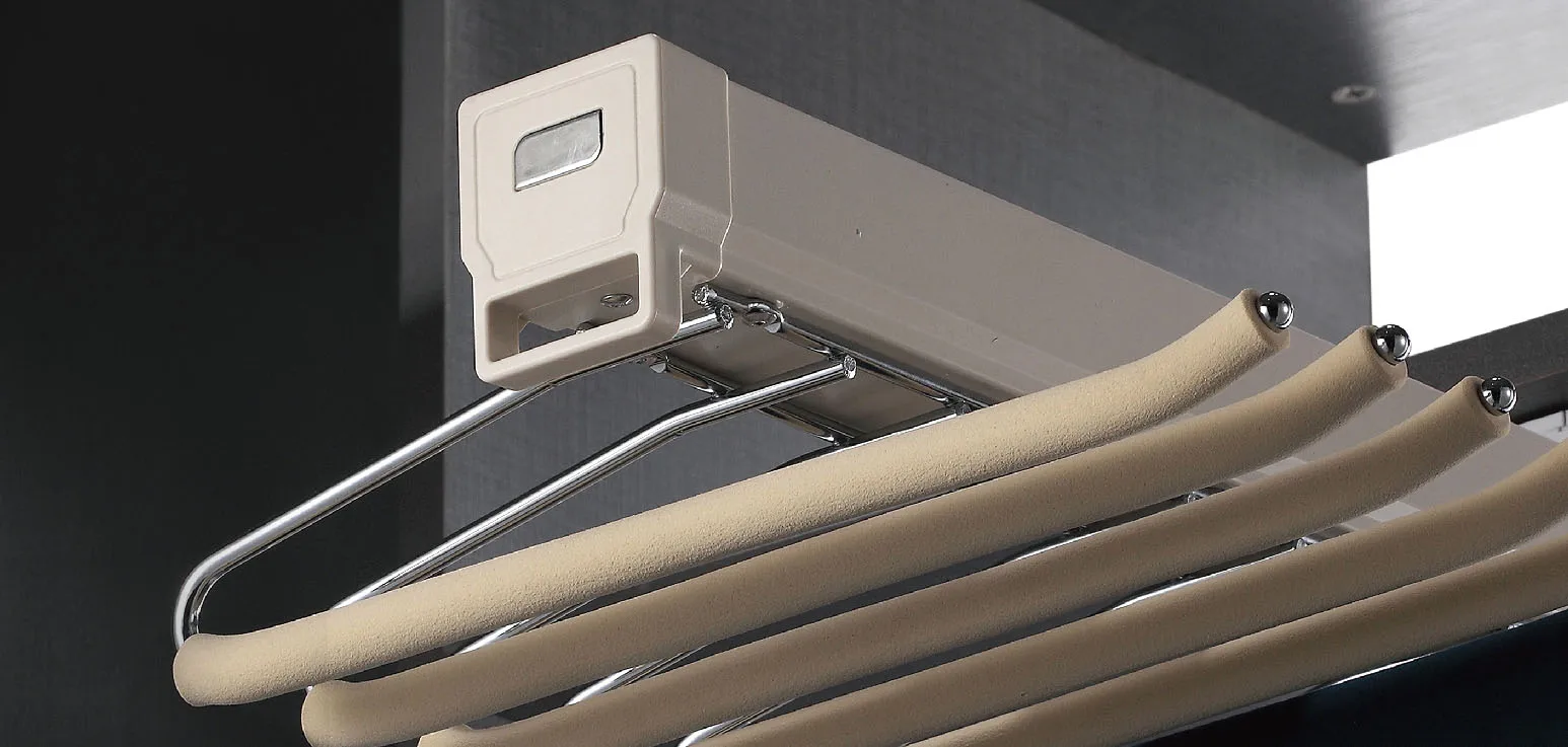 
Jayna Wardrobe Top Mounted Pull Out Aluminum Metal Foam Glue Clothing Hanger Rack Trousers Pants Hanger With Slides 