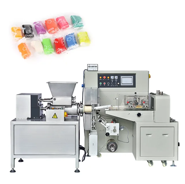 Automatic modeling clay  slime  play dough  sealing dough  sugar paste fire mud production machine and packing machine