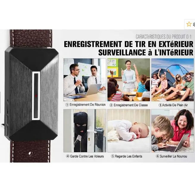 2020 Private mold HD 1920P Wireless Wearable Mini Camera Hidden Portable Wifi Belt Spy Camera