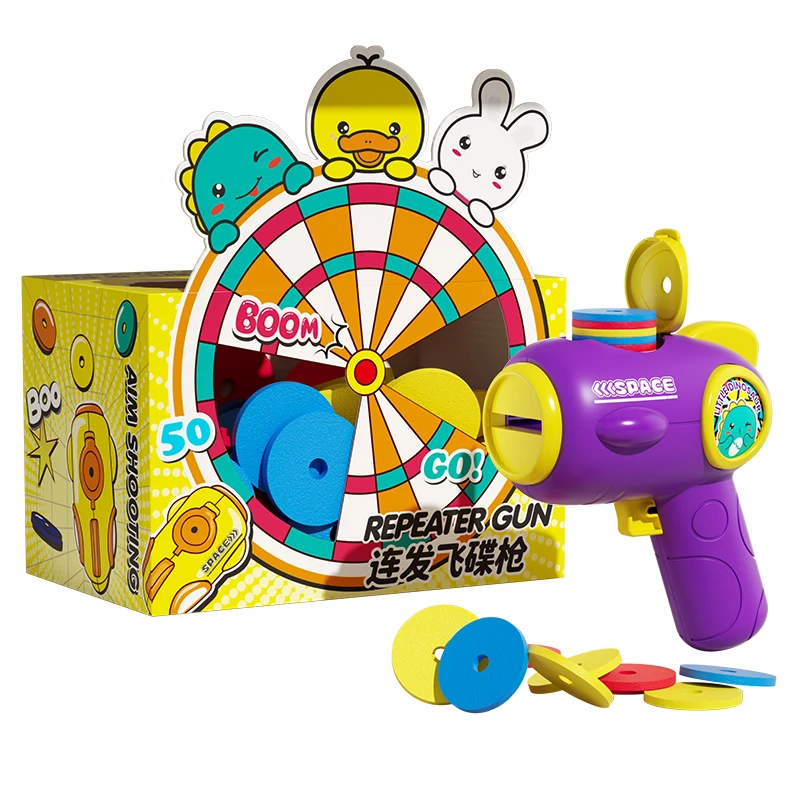 XST Kids Ejection Flying Disc EVA Soft Bullets Children Outdoor Games Pistol Toys Cheap Soft Bullet Gun Flying Saucer Toy Guns