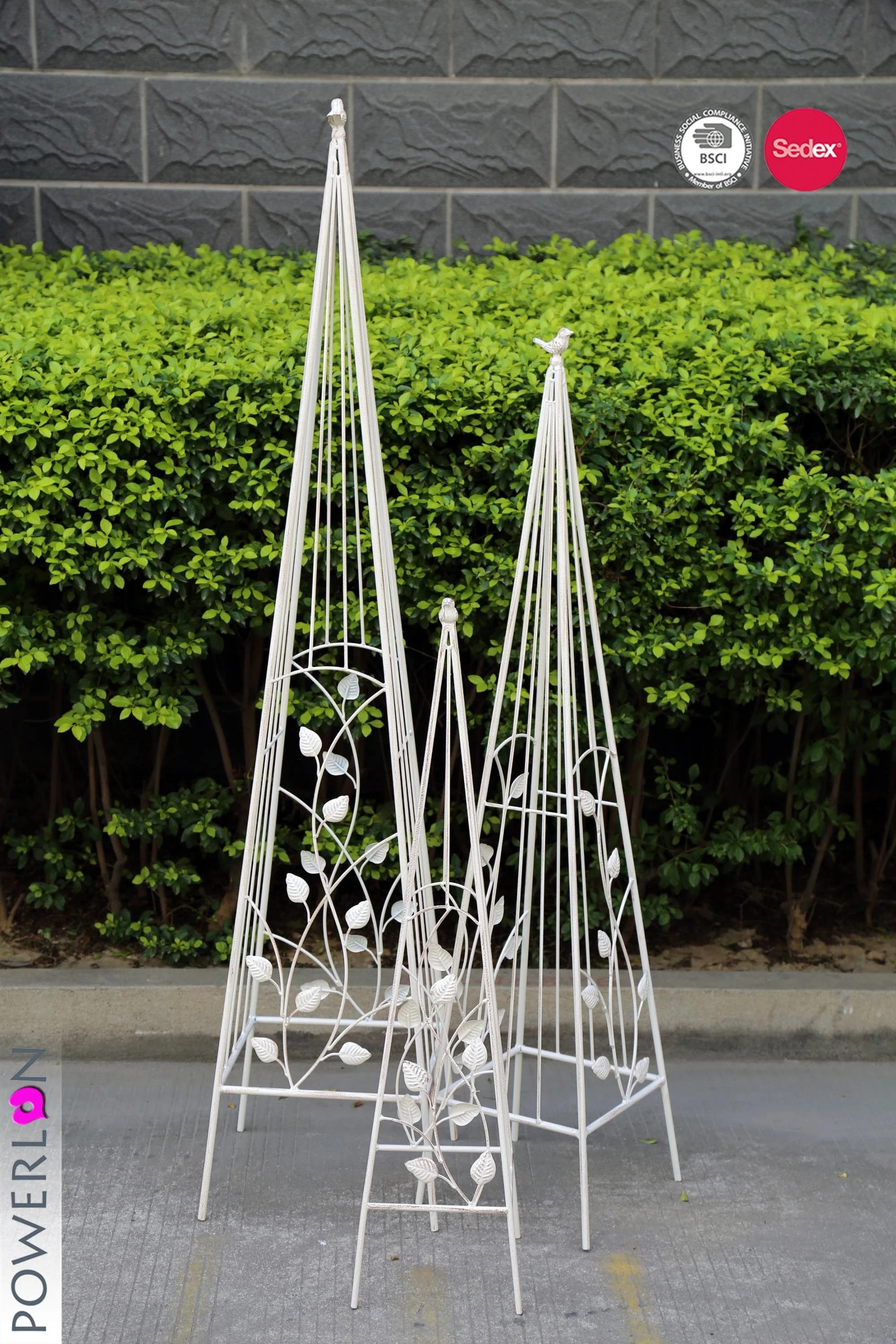 Outdoor Decor Metal Garden Obelisk 2/S Antique Decorative Obelisk