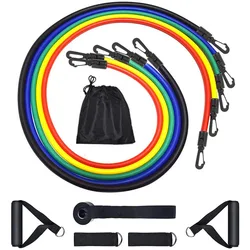 Cheap Nature Latex 11pcs Fitness Tube Resistance Expander Training  Bands