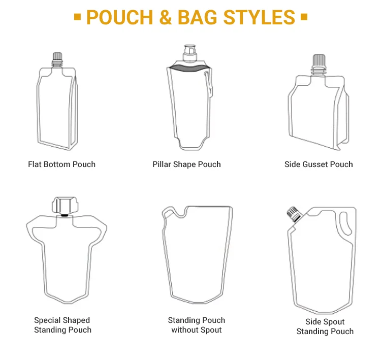 Custom Plastic Squeeze Pouches Reusable Refill Milk Or Jelly Packaging Food Pouch Eco Friendly Liquid Baby Food Bag Spout Pouch