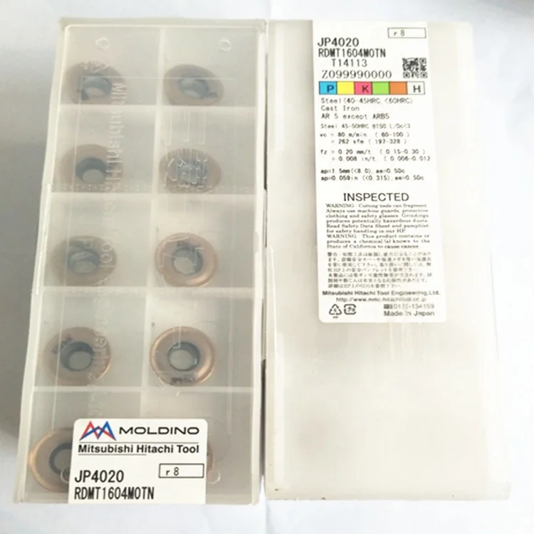 Mitsubishi cutting tools inserts RDMT1604MOTN JP4020 Mitsubishi cnc carbide insert RDMT1604