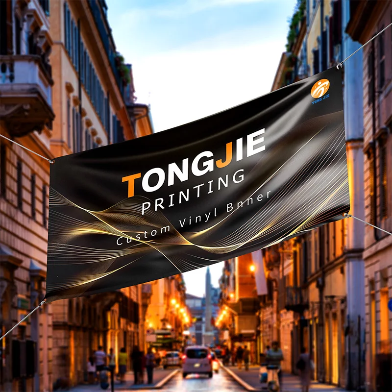 Large Hanging Vinyl Banner Custom Logo Printing Advertising Hanging Banner Outdoor Big Banner