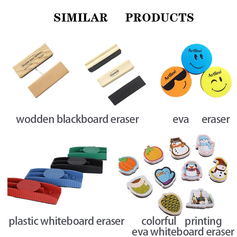 Magnetic Plastic Whiteboard Eraser Felt Duster Board Eraser For School And Office