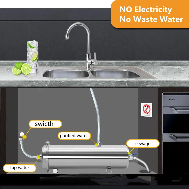 1000l Home Kitchen Treatment Equipment 304 Stainless Steel Water Purifier Housing Filter Sediment Water Filter