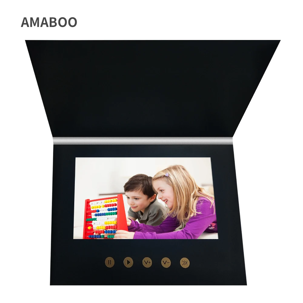 Chinese Homemade Video Brochure Video Business Card Custom Made Mini Video Mailable Greeting Card With 7 Inch Lcd Screen