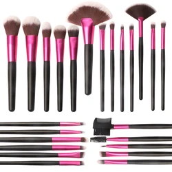 Professional  All Series Wholesale Customer Wood Handle Matt 24 Pcs Bags Private Label Custom Buy Big Vegan Make Up Brushes