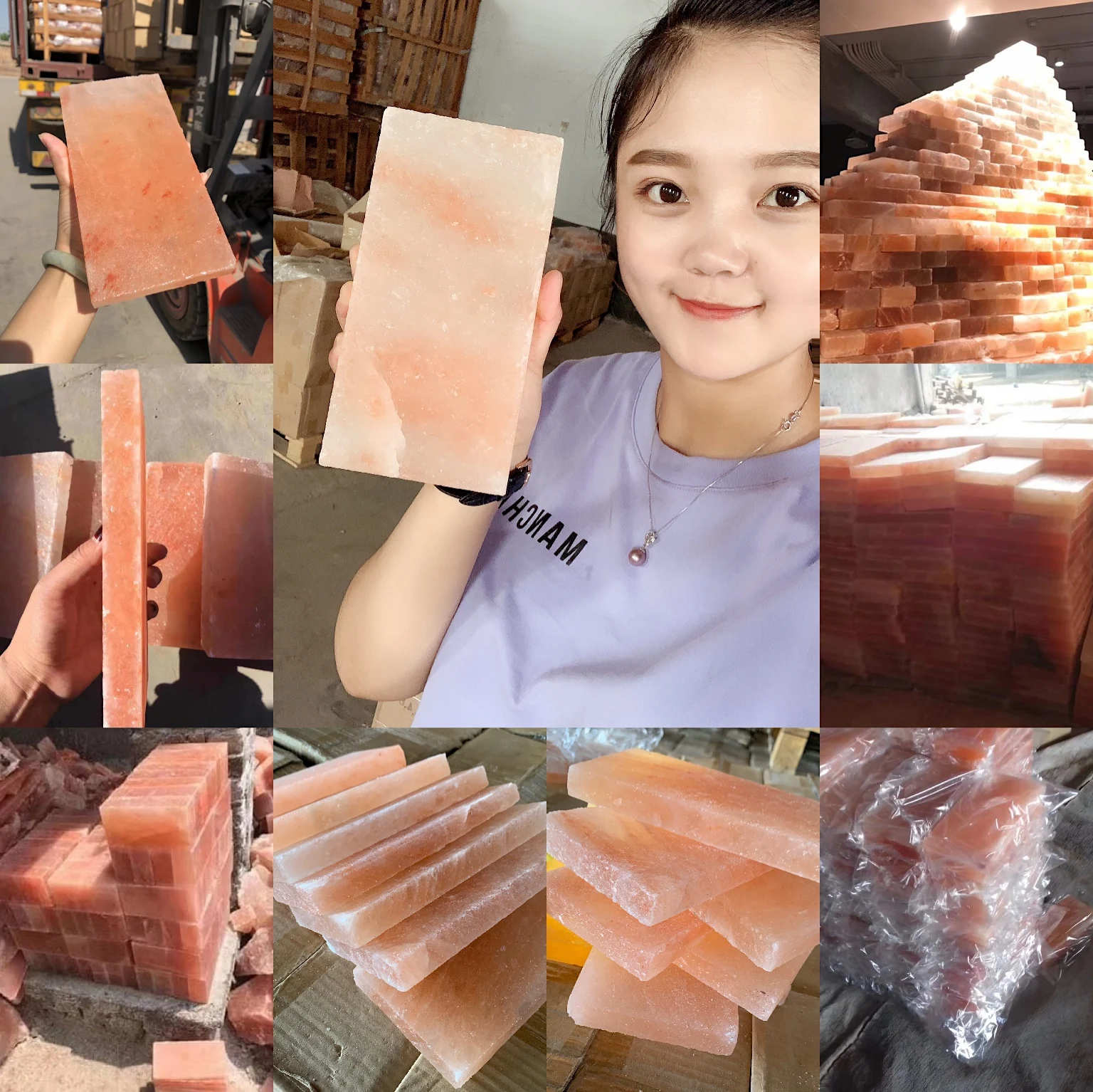 Hot Sales Barbecue Crystal Salt Plate Himalayan Rock Natural Pink Himalayan Salt Bricks For Cooking