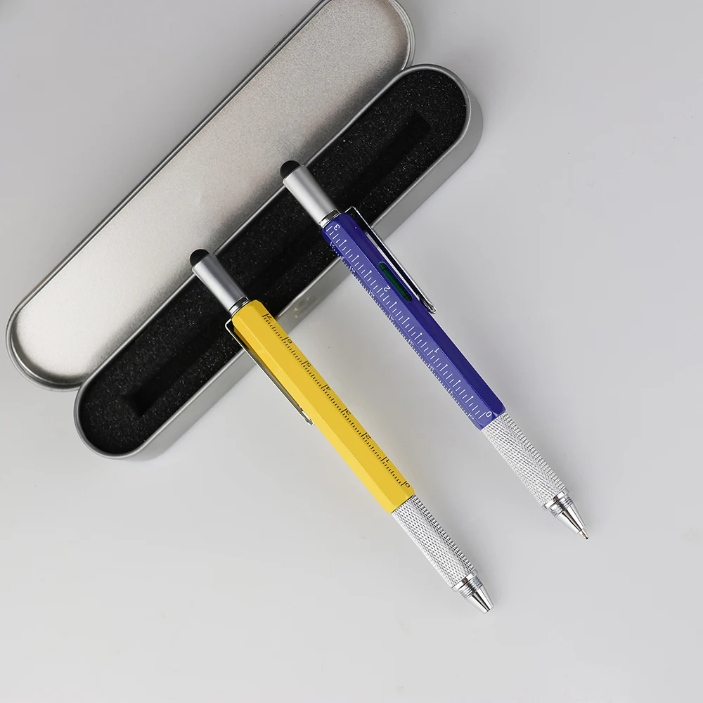 GemFully hot selling products 2023 multifuncinal pen tools 6 in 1 multitool pen multi purpose pen with tool
