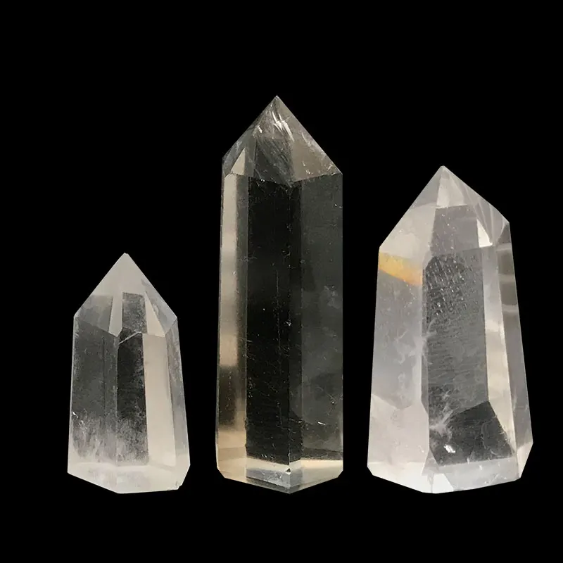Natural  Gemstone Angel Aura Clear Healing Crystals Points Obelisk Clear Quartz Crystal Wands  for Mother Day Gift