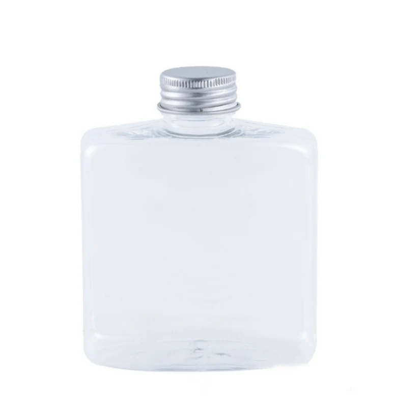 Popular PET Disposable Coffee Bottle 250ml Milk Tea Bottle Creative Portable Plastic Juice Beverage Bottle