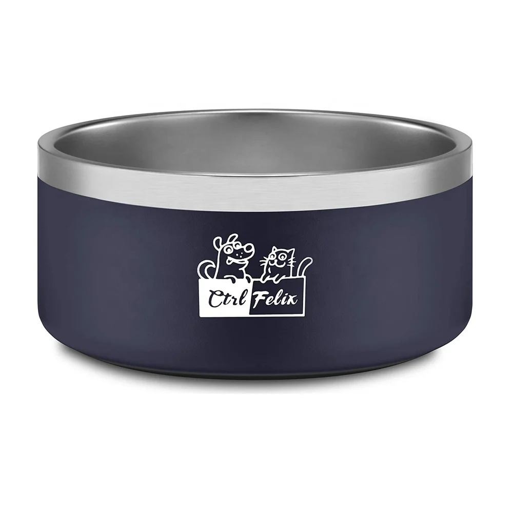 Оптовая продажа, миска для воды для собак объемом 64-1800 мл из нержавеющей стали, нескользящая миска для еды для собак