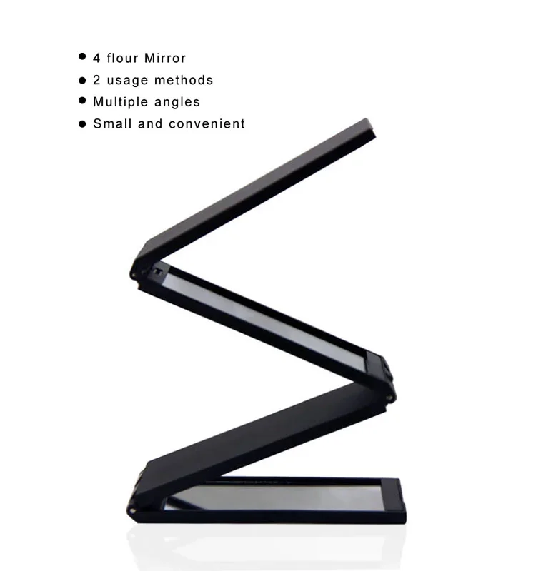 4 Way Mirror 360 Trifold Self Haircut Mirror Multi-Functional Portable Barber Mirror for Haircut