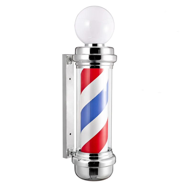 73cm  Outdoor Rotating Barber Pole Led Light Rotating Salon Sign Hair Salon Barber Shop Open Sign Barber Pole