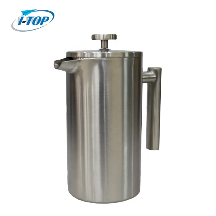 High Quality stainless steel double wall french press coffee maker 350/800/1000/1500ml