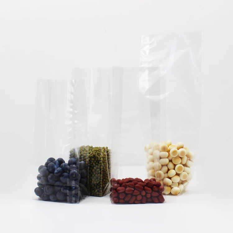 High Quality PE OPP PP Flat Bottom Transparent Bellows Pocket Plastic Bag