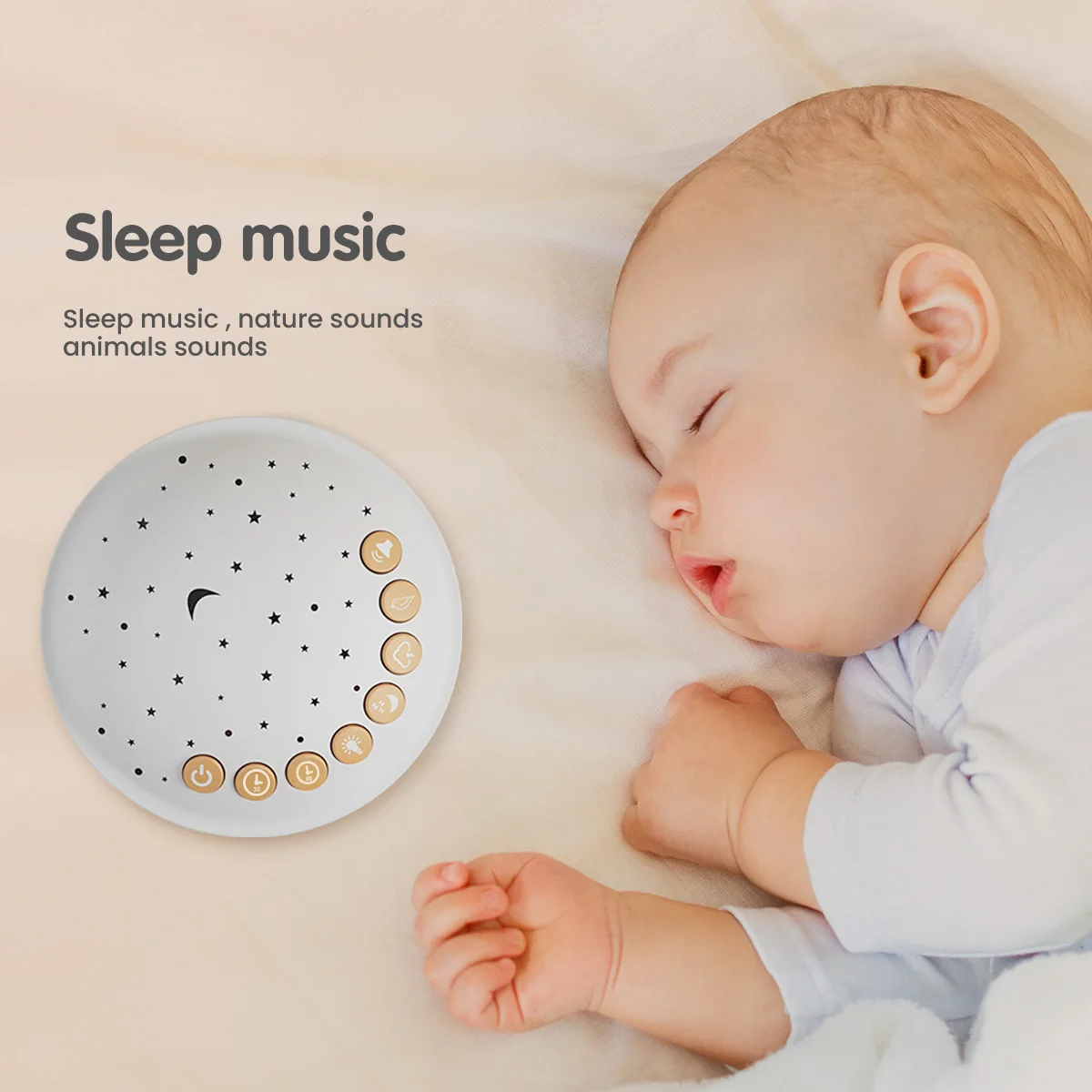 Tumama Kids Projection Night Lights Lullaby & Nature Sounds White Noise Machine Remote Control for Sleep Babies Bedroom