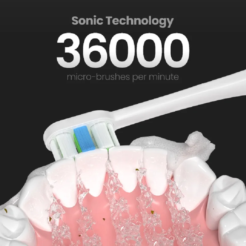 Sonic Power Vibrator Oscillating Wireless Charging Rechargeable Electric Toothbrush
