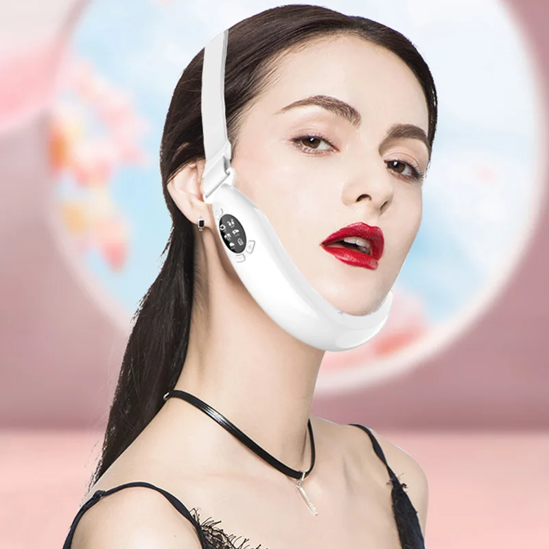 Electric Face Lifting Firming Device V-Face Shaping Slimming Vibration Massager Machine Facial Beauty Device