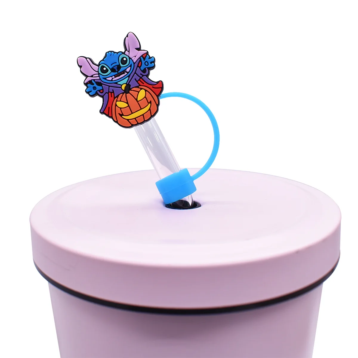 2024 New Hot Cartoon Stitch Straw Cover Anime Lilo Straw Cover Cap Cute Stitch Straw Toppers for Decoration