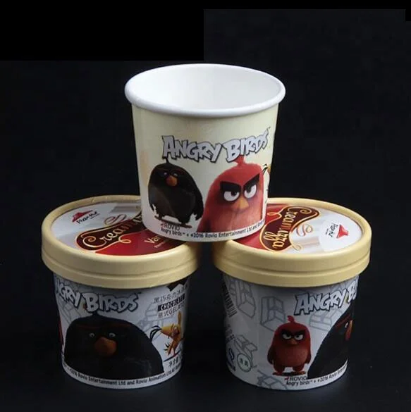 Biodegradable Eco Friendly Disposable 16 oz 500ml  Ice cream Use and Paper Material paper ice cream tub
