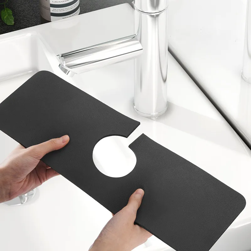 Custom  Faucet Absorbent Mat Dish Drying Mat Behind Faucet Sink Splash Guard Pad Faucet Drip Catcher