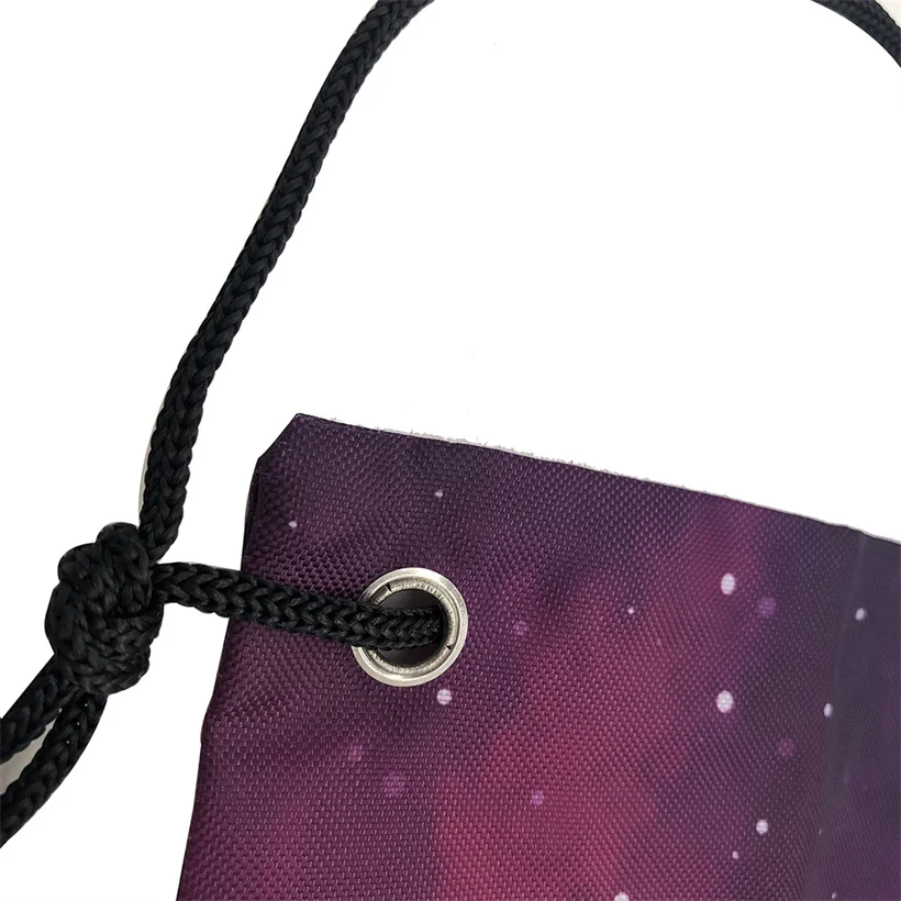  Custom logo canvas bag gym silk satin plastic sublimation waterproof large breathable sports drawstring