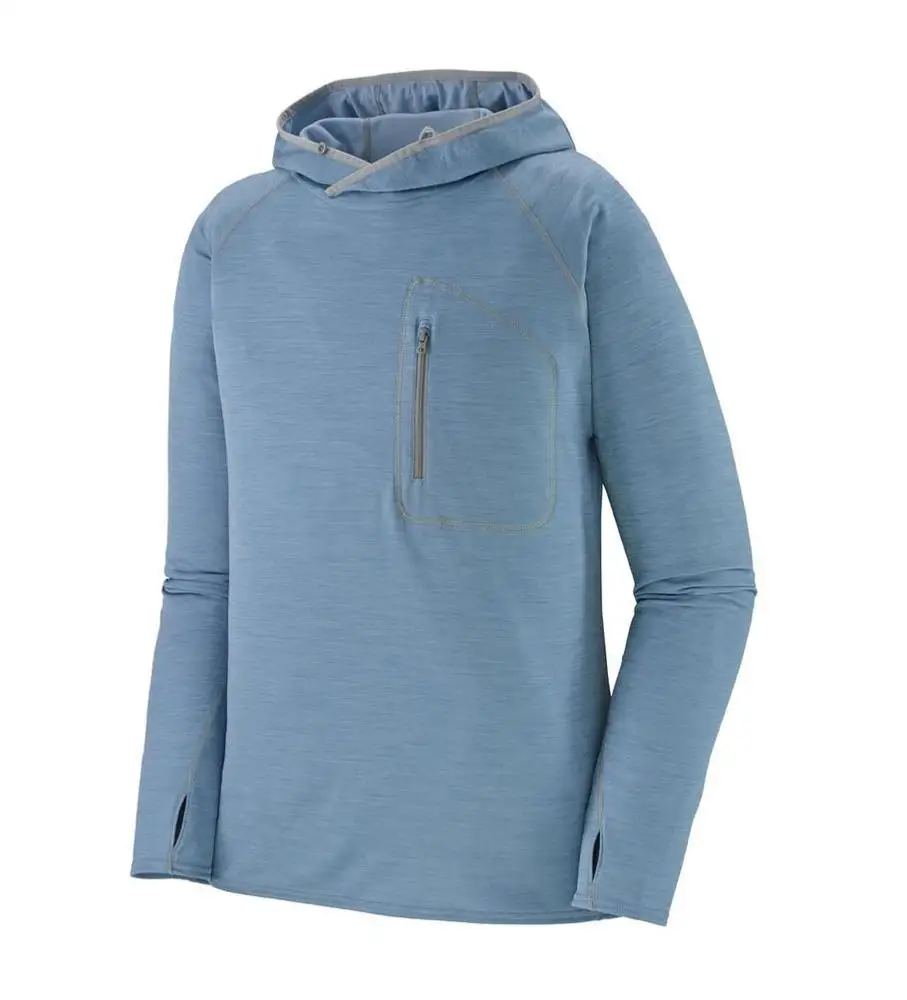 Мужская приталенная Однотонная рубашка с капюшоном, спортивная одежда из полиэстера и спандекса с длинными рукавами, уличные рубашки для рыбалки, на заказ