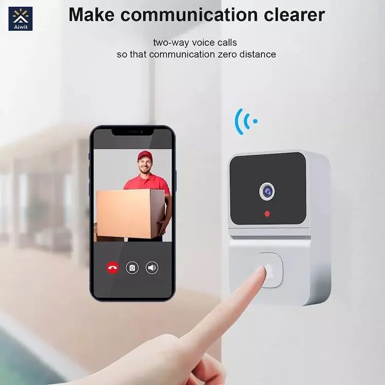 Умный беспроводной Wi-Fi IP-видео дверной звонок ночного видения телефон камера аудио домофон визуальный домашний монитор безопасности