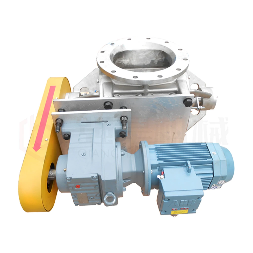 Granular material rotary feed valve