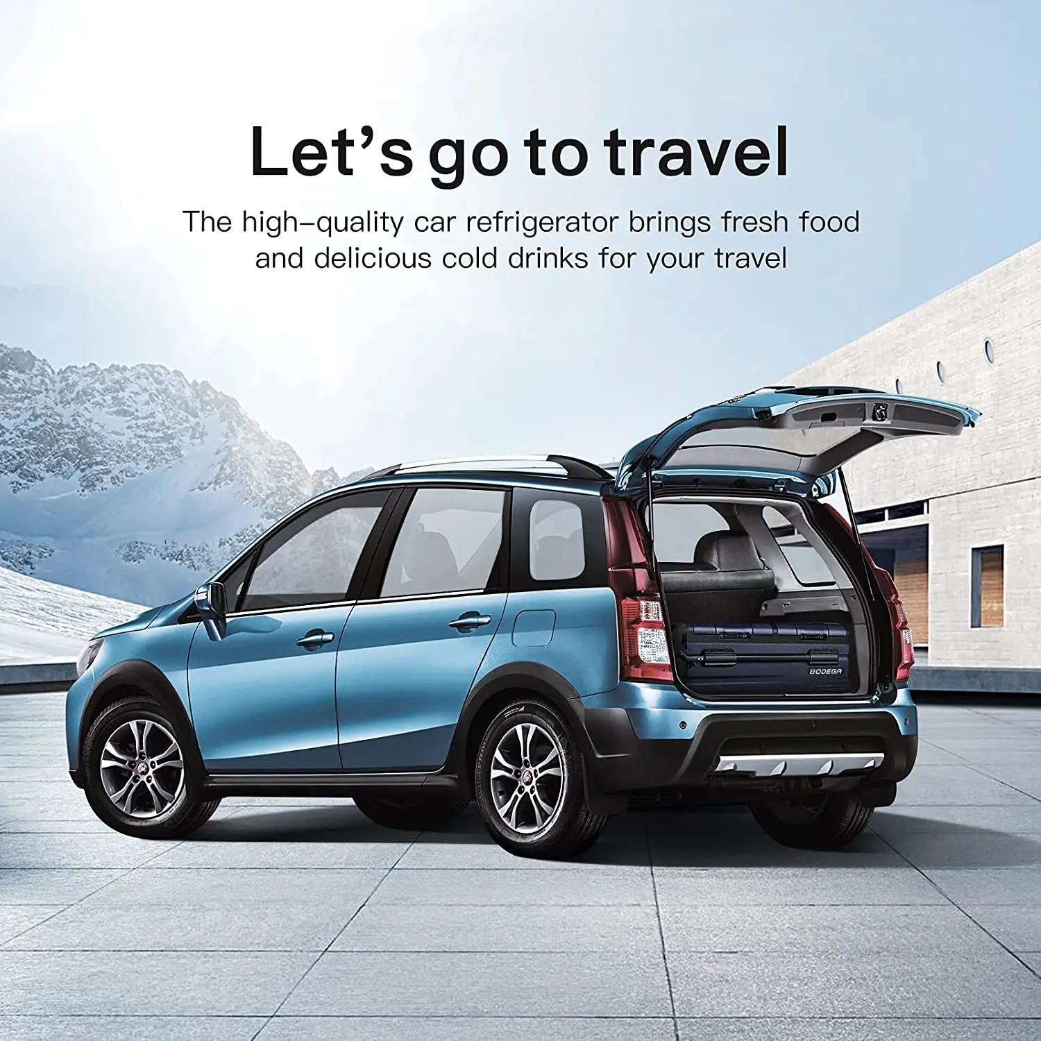 Portable Car Refrigerator Freezer 20 Quart 12 Volt Car Freezer Refrigerator 18L with 12/24V DC Portable Car Fridge Fit