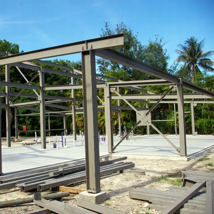 S355 Grade Steel Structure for Supporting Concrete Construction with H Beam Bended in Line with EN BS Standard