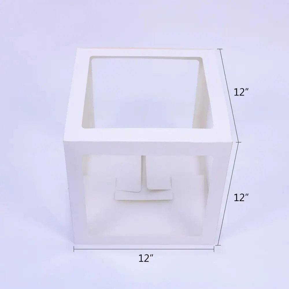 4pcs DIY Plastic Transparent Decoration Box Baby Blocks Boy Girl Baby Shower Decoration Backdrop Wedding Birthday Party Supplies