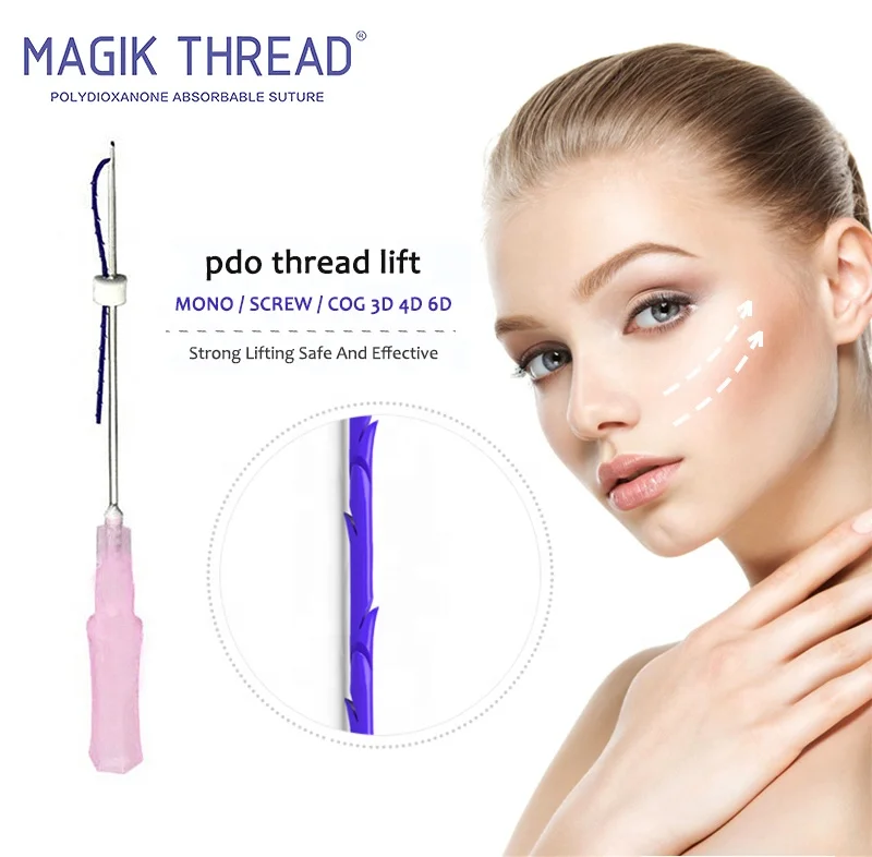 High-grade COG 3D 21G 60mm cosmetics hilos tensores pdo ultra korea v lifting 3d cog thread lift face