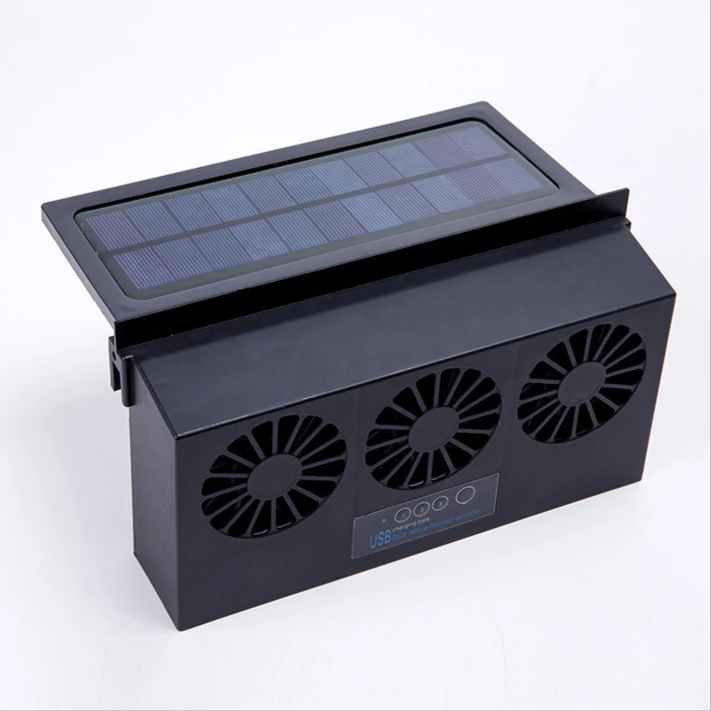 Cooling System Solar Powered Car Cooler Radiator Exhaust car Fan
