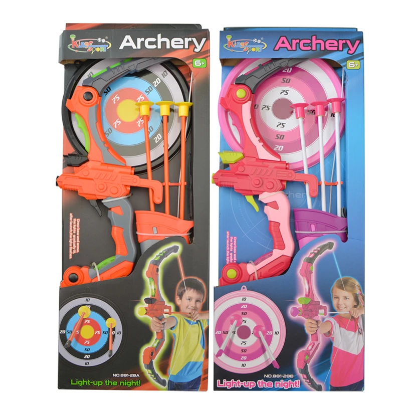 Kids Shooting Bow With 3 Suction Arrows Target Arrow Quiver Bow Arrow Toy Sets Children Practice Game Toy Archery Accessories