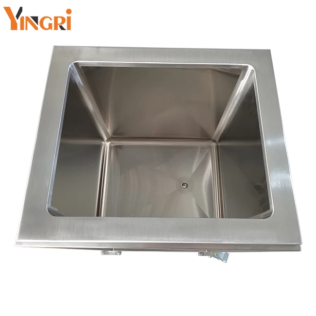 Stainless steel Mobile ice bin with sliding cover